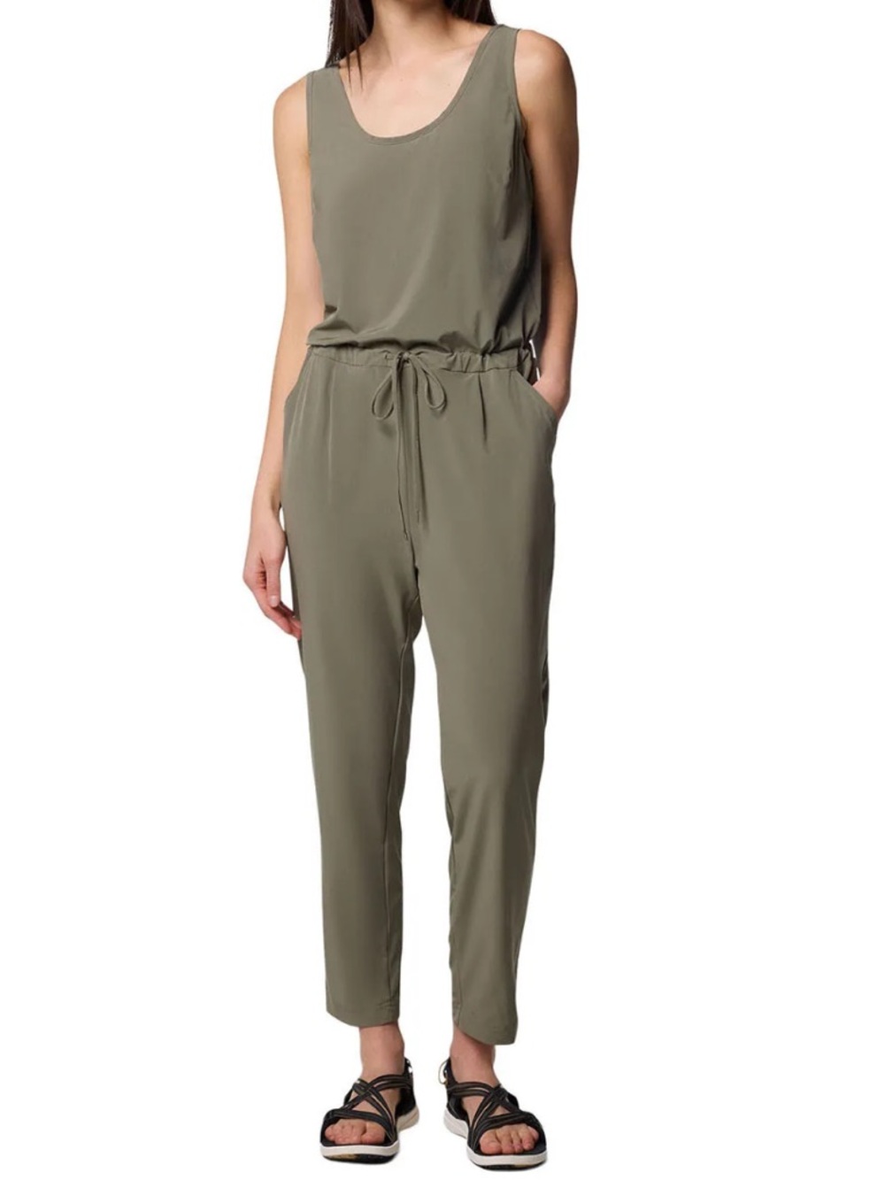 Columbia Olive Green Sleeveless Jumpsuit